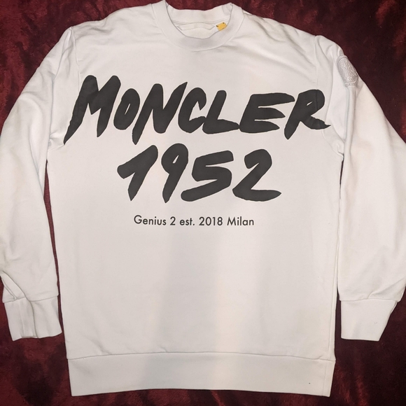 Mens White Moncler 1952 Large Sweatshirt - Picture 3 of 9